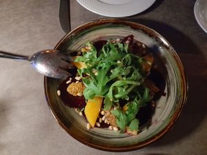 Beetroot salad at Cafe 1991 in Tashkent