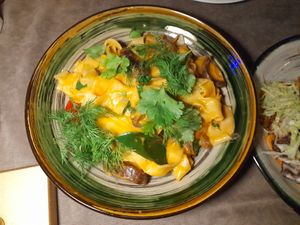 Tom yum pasta at Cafe 1991 in Tashkent