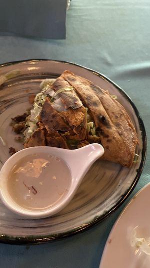 vegan shawarme pita ー there were two in the dish  at Cafe 1991 in Tashkent