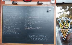 Ampia scelta gusti vegani at La Corona Gelateria Naturale in Rome