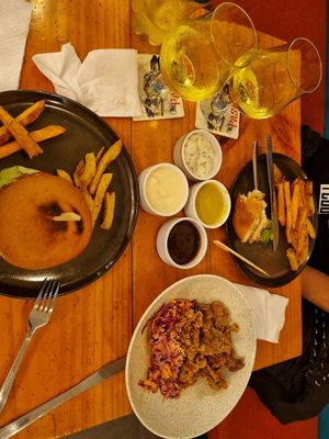 Burger gringa, misión imposible y veganosaurio broaster at Asianica Street Food - temporarily closed in Lima