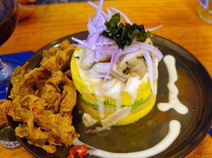 Causa acevichada at Asianica Street Food - temporarily closed in Lima