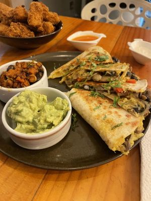 Quesadilla and side order of “not chicken" nuggets   at Asianica Street Food - temporarily closed in Lima