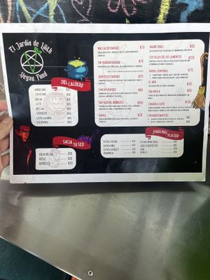 Menu #Veganuary at El Jardin de Lilith in Mexico City