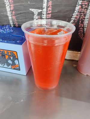 Limonada de cereza at El Jardin de Lilith in Mexico City