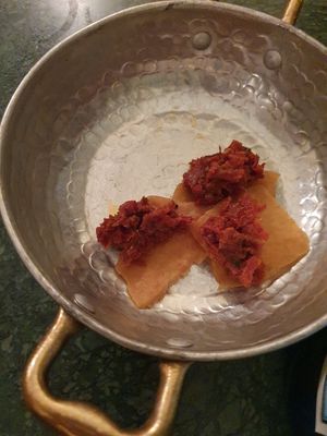 Welcome entrée at Caciara in Milan