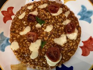 Amazing tomato risottoo  at Caciara in Milan