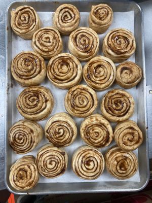 Vegan cinnamon rolls available daily!  at Ren Bakery & Espresso Bar in Tucson