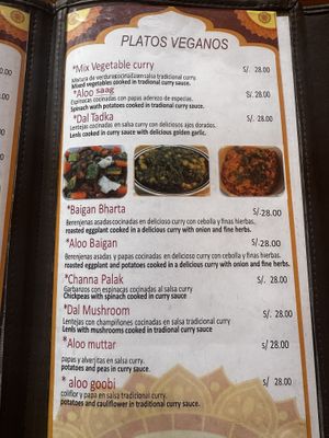   at Paulinos Indian Cuisine in Huaraz