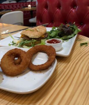 The late night menu was spot on with what I needed and it was delivered to our cozy table super fast!   at Junkyard Dog in Los Angeles