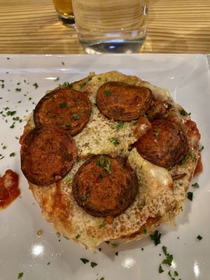 Pizza bagel   at Junkyard Dog in Los Angeles