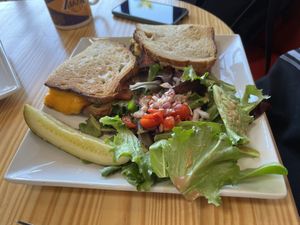 Bacon and egg sandwich  #Veganuary at Junkyard Dog in Los Angeles