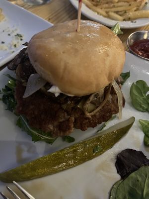 Mushroom burger  at Junkyard Dog in Los Angeles