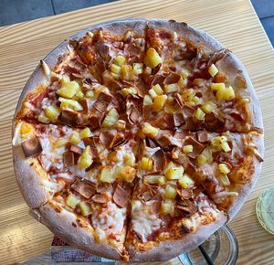 hawaiian pizza   at Junkyard Dog in Los Angeles