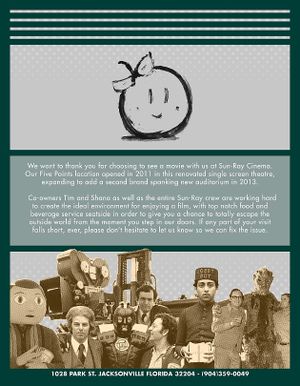 menu6 at Sun-Ray Cinema in Jacksonville