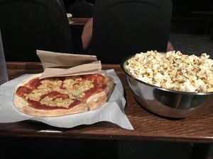 vegan pizza & popcorn! at Sun-Ray Cinema in Jacksonville
