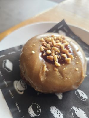 Vegan PB&J Donut at Temple Coffee in Sacramento
