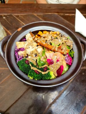 Buddha bowl at The Fringe in Battambang