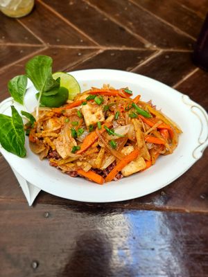 Ginger rice at The Fringe in Battambang