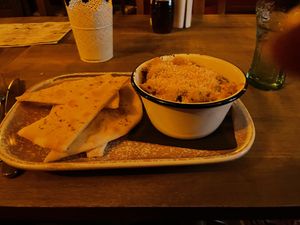 Vegan Mac n cheese with falcon  at The Beaumont Arms in Huddersfield