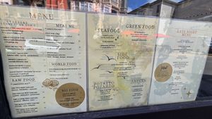 Menu at Gastrobar SAM in Oostende