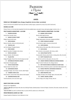  at Passion & Thyme in Zanzibar