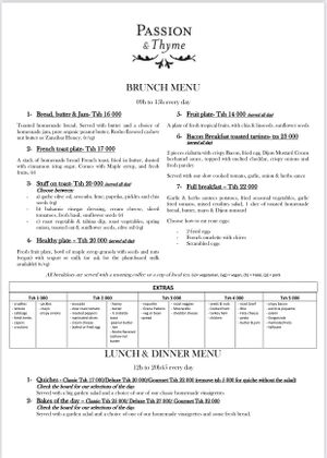  at Passion & Thyme in Zanzibar