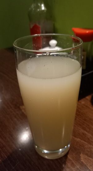 Lycheeschorle at Hot Mint Asiatische Küche in Oberasbach