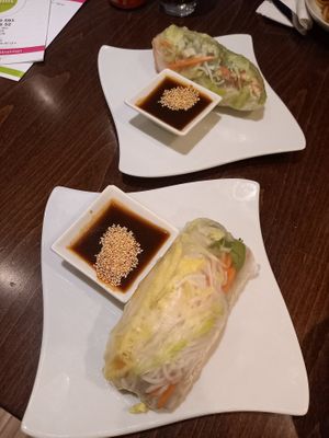 Sommerrollen mit Tofu und Hoisinsoße at Hot Mint Asiatische Küche in Oberasbach
