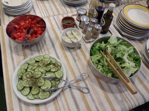 Salad (part of €11.45 buffet, which includes drink and coffee) at Cinco Cozinha Portuguesa e Vegetariana in Lisbon