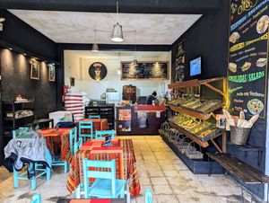 Inside seating area at Panaderia Taita in Cuenca