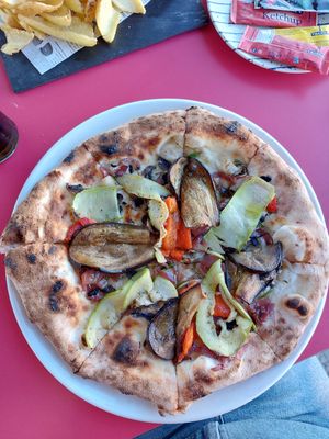 Vegan foccacia at Leo's Beach Bar in Fuerteventura