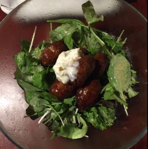 salad with soy meal at Matsuontoko Cafe in Kyoto