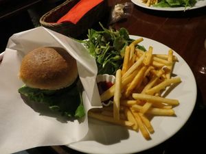 Hamburger at Matsuontoko Cafe in Kyoto