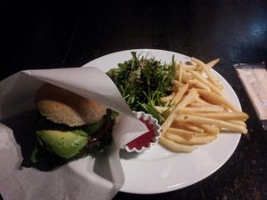 Avocado Burger at Matsuontoko Cafe in Kyoto