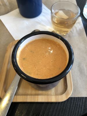 Cup of soup at Andy's Kitchen in Lyon