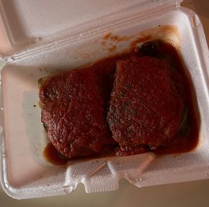 Vegan cabbage rolls   at Prince of Pierogi in Ephraim