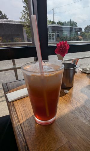 Vegan Thai iced tea at Pure Thai Cafe in Vancouver