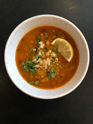 Moroccan tomato and chickpea soup at Dill's Cafe & Store in Falmouth