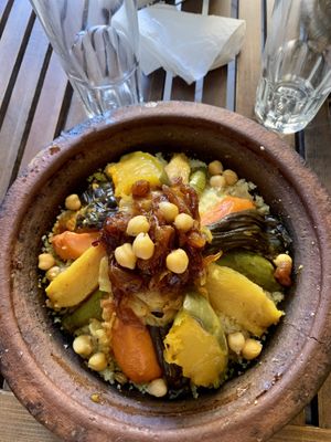 couscous   at Cafe Babouche in Marrakech