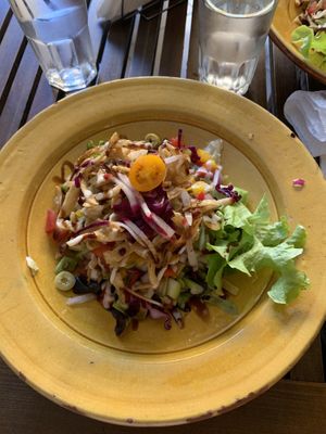 salad fattoush   at Cafe Babouche in Marrakech