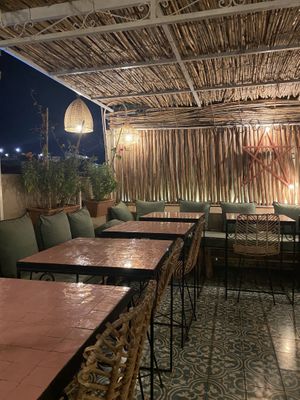 Lovely space  at Cafe Babouche in Marrakech