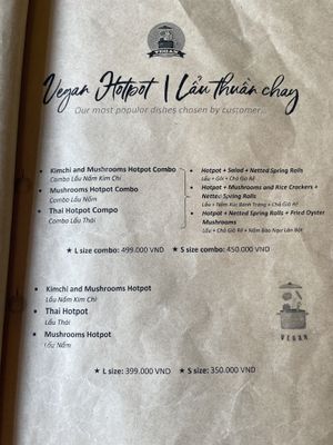 Menu 2  at Hoan Hỉ Vegan in Qui Nhon