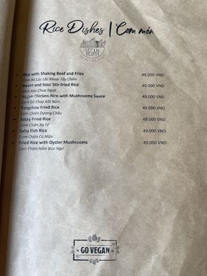 Menu 3  at Hoan Hỉ Vegan in Qui Nhon