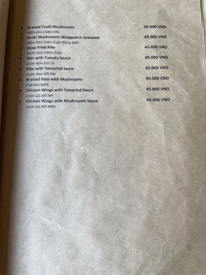 Menu 5  at Hoan Hỉ Vegan in Qui Nhon