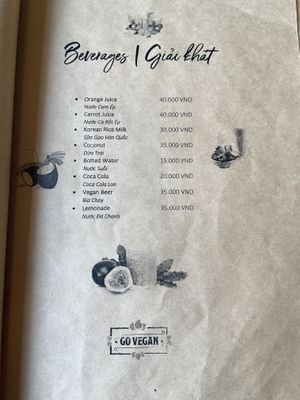 Menu 6  at Hoan Hỉ Vegan in Qui Nhon