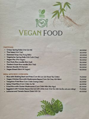 Menu 2024 page 1/3 at Hoan Hỉ Vegan in Qui Nhon