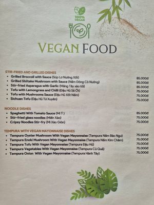 Menu 2024 page 2/3 at Hoan Hỉ Vegan in Qui Nhon