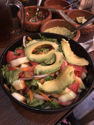 Salad- SO GOOD   at 100% Vegana Taqueria 2 in Sayulita