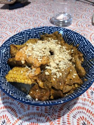 Satay and rice  at BICEPS VEGGIE in Barbizon